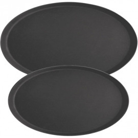 Oval zásobník protišmykový čierny 60x73, 5 cm