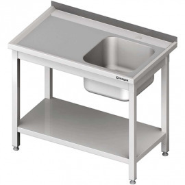 Stôl s umývadlom 1-kom (P), s policou 1000x600x850 mm skrutka